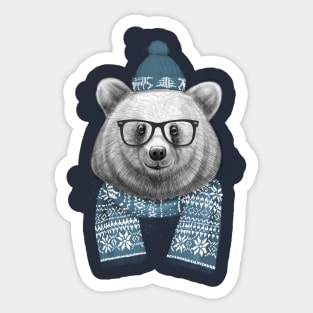 winter bear Sticker